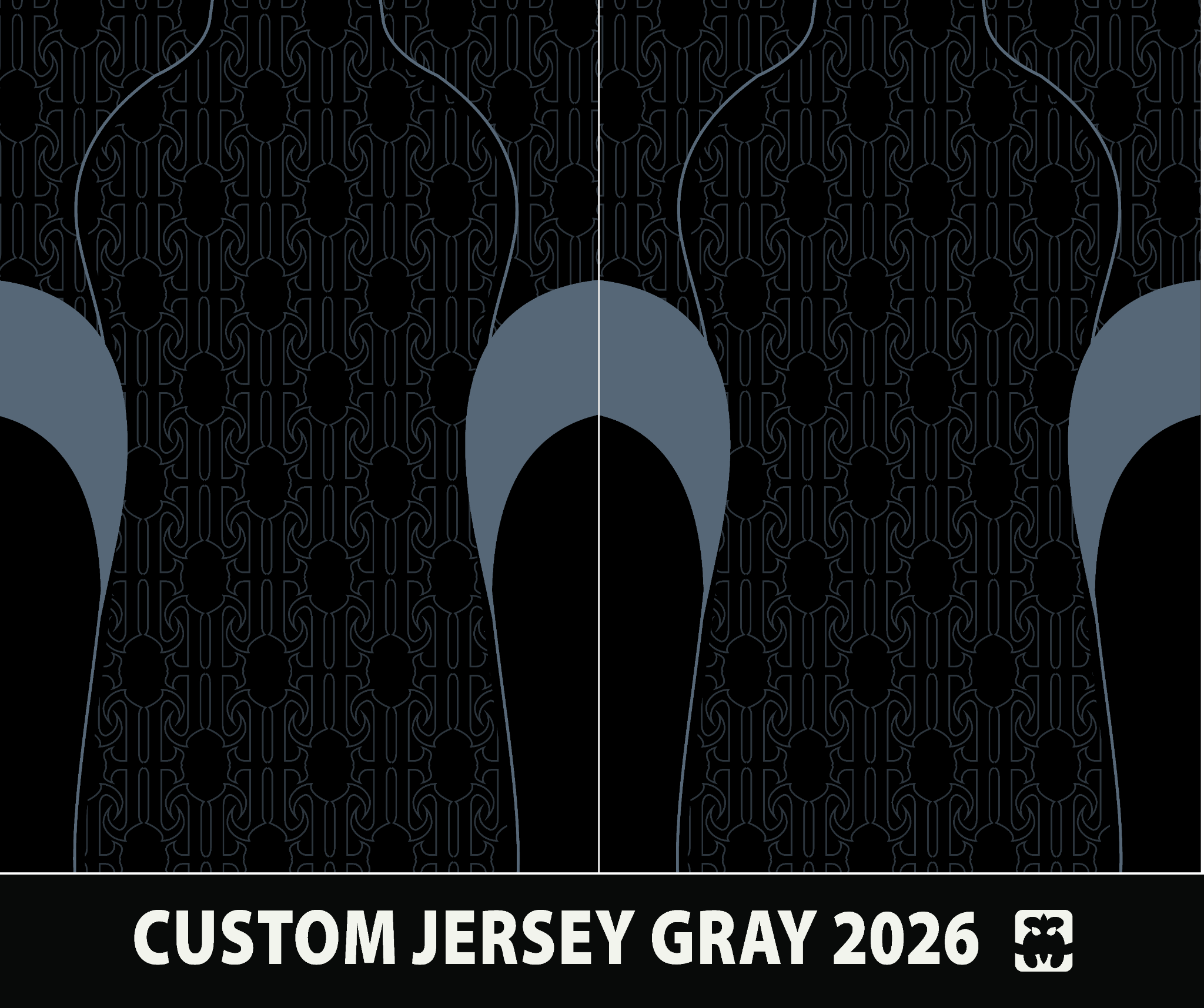 CUSTOM JERSEY GRAY 2026 protected jersey vector preview