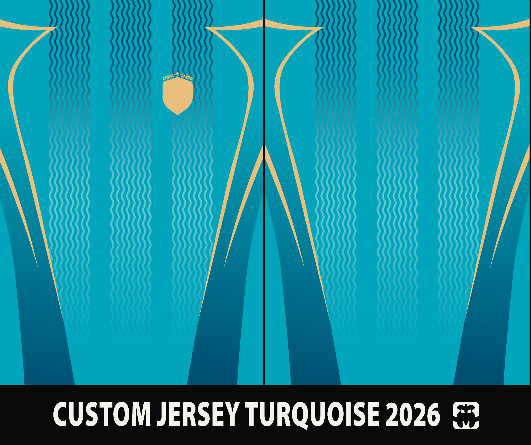 CUSTOM JERSEY TURQUOISE 2026 protected jersey vector preview