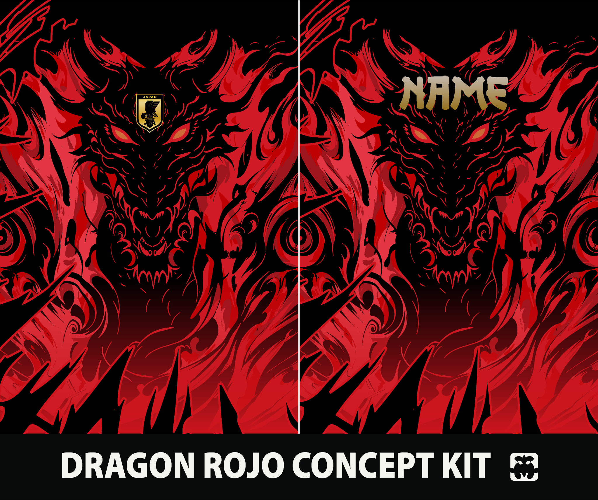 DRAGON ROJO CONCEPT KIT protected jersey vector preview